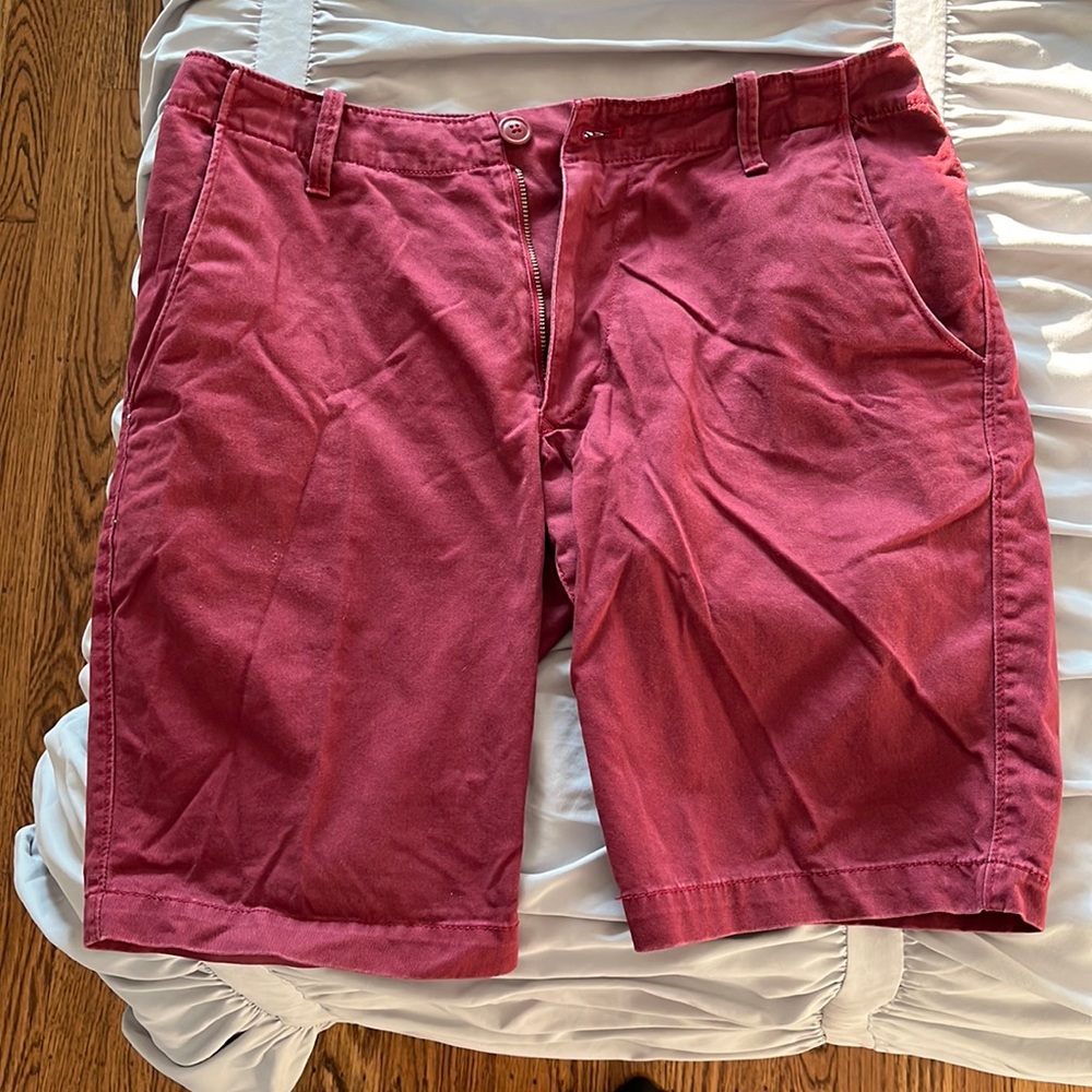 Express Classic At the Knee Red Shorts